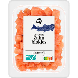 Gerookte zalmblokjes