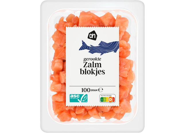 Gerookte zalmblokjes