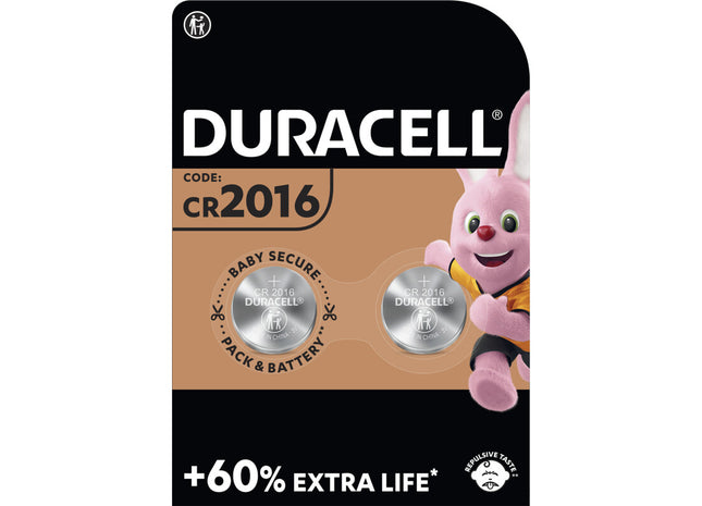 Duracell 2016 Lithium-Knopfzellenbatterien CR2016