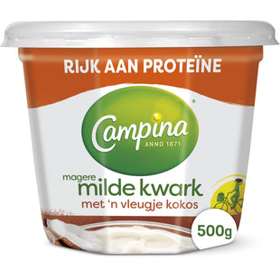 Campina Magere milde kwark kokos