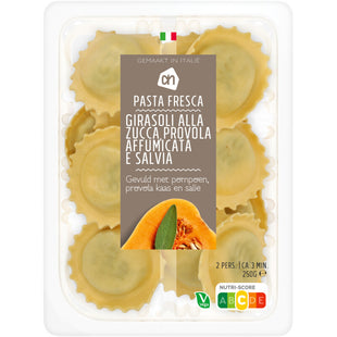 Girasoli alla zucca, provola e salvia