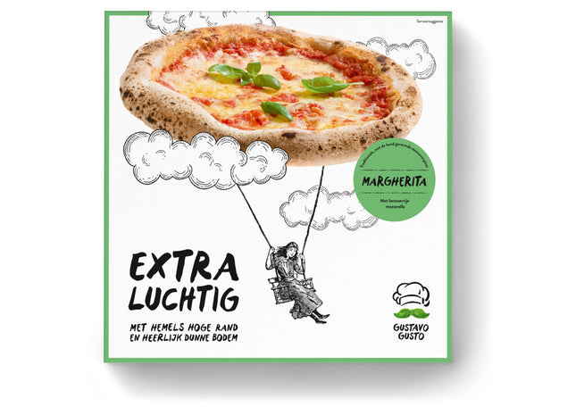 Gustavo Gusto Extra luchtig pizza margherita