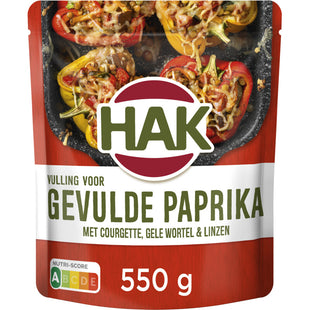 Hak Uit de oven gevulde paprika
