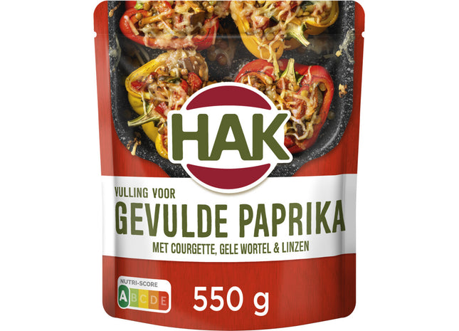 Hak Uit de oven gevulde paprika