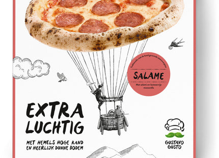 Gustavo Gusto Extra luchtig pizza salame