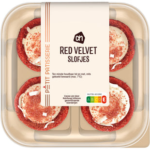 Mini-Hausschuhe aus rotem Samt