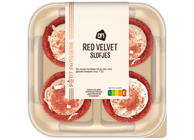 Mini-Hausschuhe aus rotem Samt