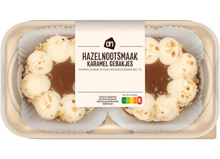 Hazelnootsmaak karamel gebakjes