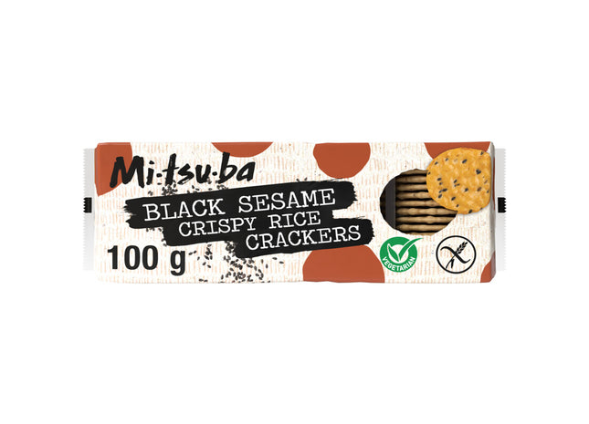 Mitsuba Black sesame crackers