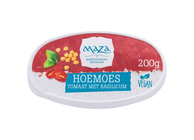 Maza Hoemoes tomaat basilicum