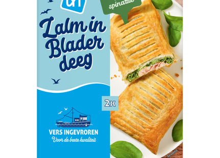 Zalm in bladerdeeg met spinazie