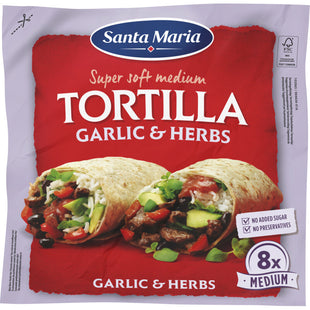 Santa Maria Tortilla wraps garlic & herbs medium