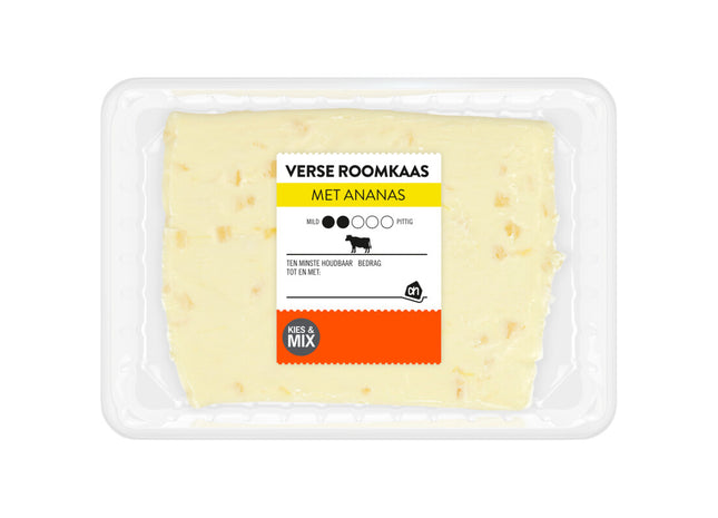 Verse roomkaas met ananas