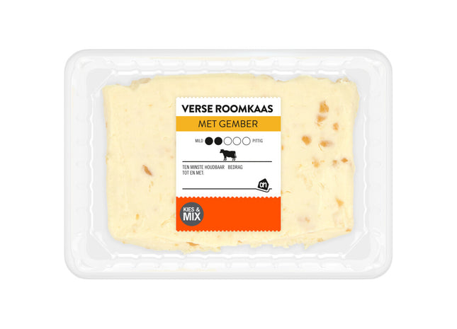 Verse roomkaas met gember