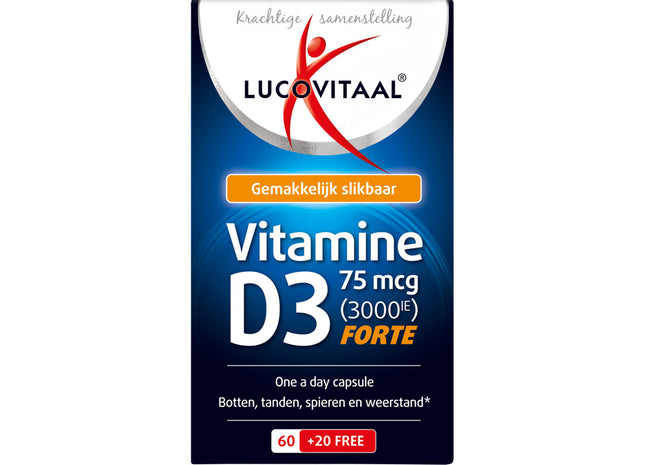 Lucovitaal D3 75mcg forte vitamine capsules