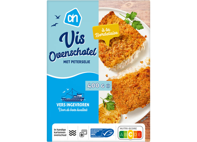 Vis ovenschotel met peterselie