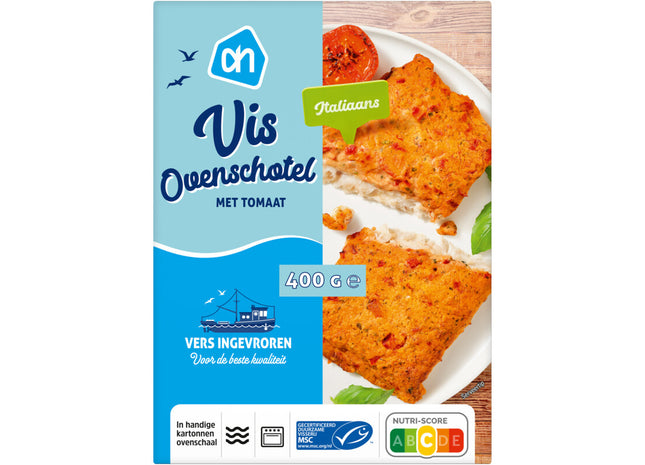 Vis ovenschotel met tomaat