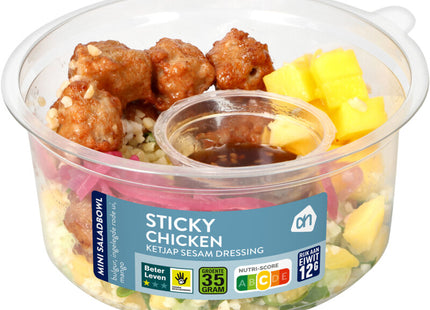 Mini saladbowl sticky chicken