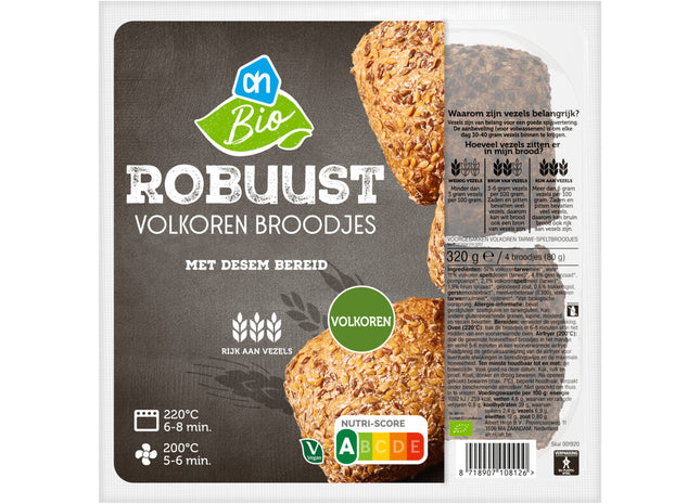 Mit Sauerteig zubereitete Bio-Vollkornbrötchen