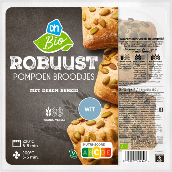 Biologisch Robuust pompoen broodjes