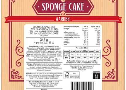 Sponge cake aardbei