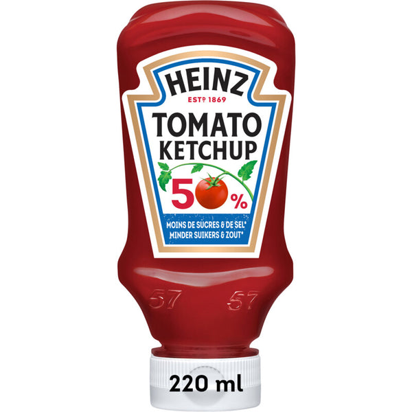 Heinz Tomato ketchup 50% minder suikers & zout