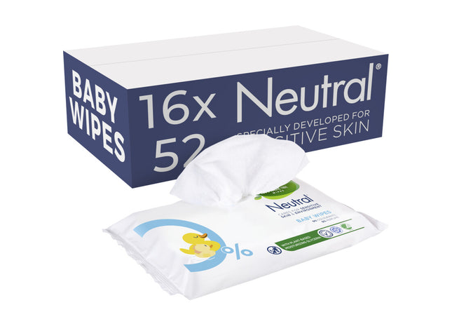 Neutrale Babytücher 0 % Parfüm, 16er-Pack