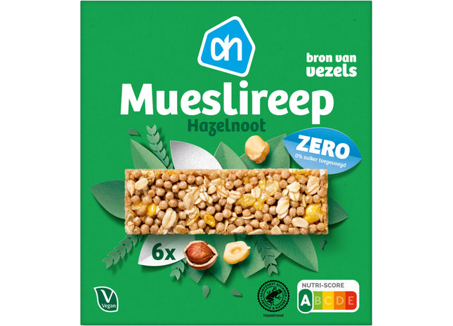 Mueslireep hazelnoot zero