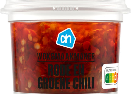 Woksmaakmaker rode en groene chili