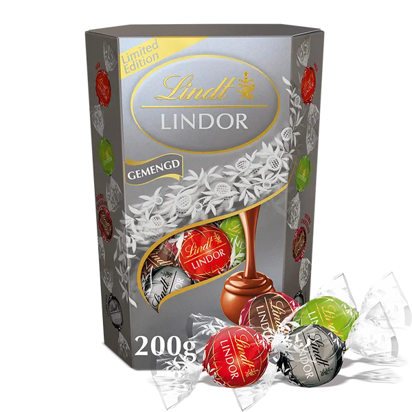 Lindt Lindor gemengde chocolade bonbons zilver