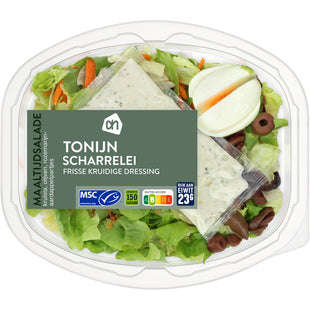 Basis maaltijdsalade tonijn scharrelei