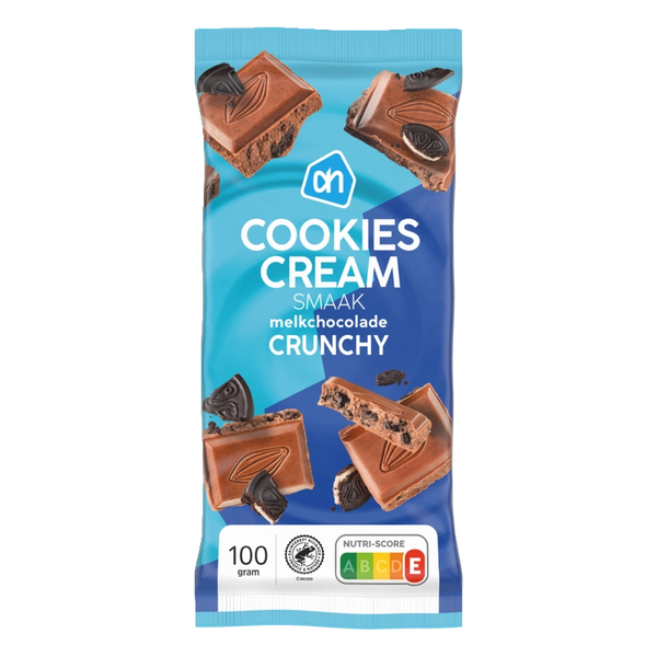 Cookies cream melkchocolade crunchy