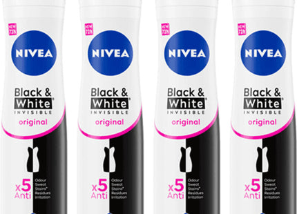 NIVEA Black & White deospray 4-pack