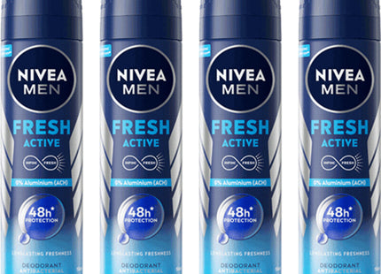 NIVEA Men fresh active deospray 4-pack