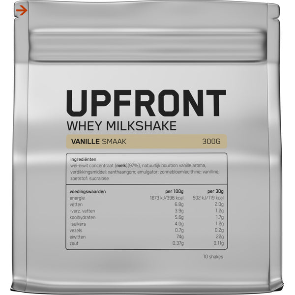 Upfront Whey vanilla milkshake