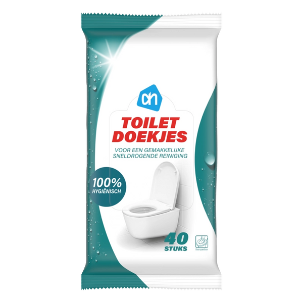Toilet cleaning wipes moist
