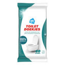 Toilet cleaning wipes moist