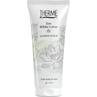 Therme Zen white lotus rice shower scrub