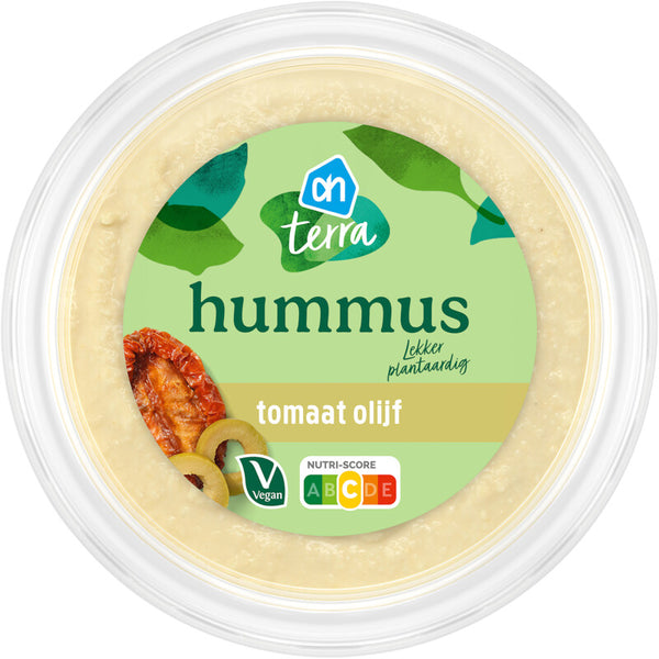 Terra Plant-based hummus tomato olive