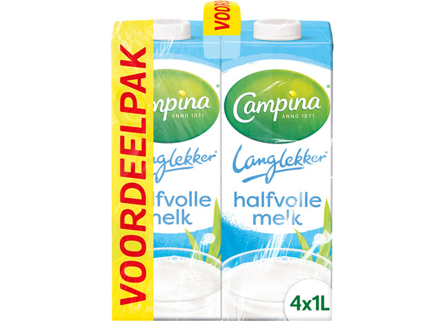 Campina Langlekker Teilentrahmte Milch Rabatt 4er Pack