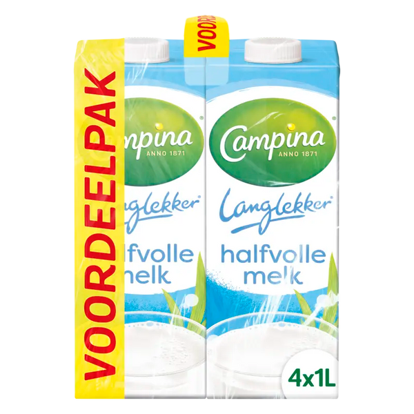 Campina Long-lasting tasty semi-skimmed milk value pack
