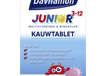 Davitamon Junior multivitamines framboos 3-12 jaar