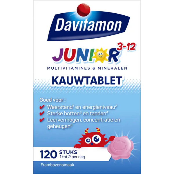 Davitamon Junior multivitamins raspberry 3-12 years