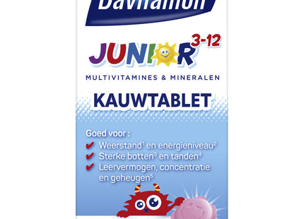 Davitamon Junior multivitamines framboos 3-12 jaar