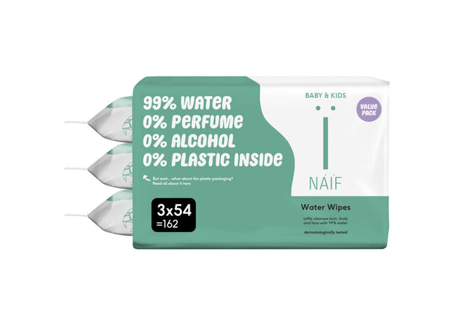 Naïf Baby & kids waterdoekjes 3-pack