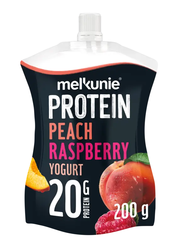 Melkunie Protein peach raspberry yogurt