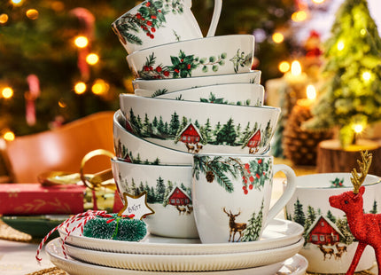 Excellent Kerstservies schaal 15cm