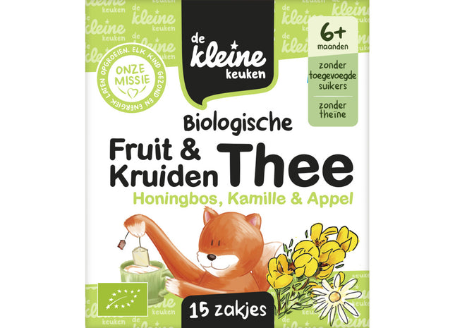 De Kleine Keuken Biologische thee honingbos kamille 6m+