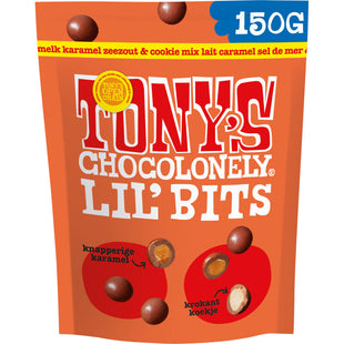 Tony's Chocolonely Lil'bits melk karamel zeezout biscuit