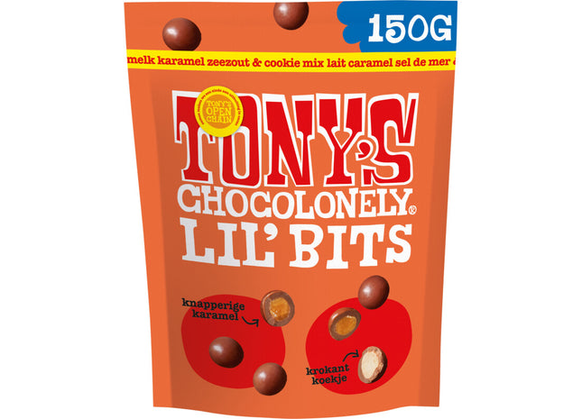 Tony's Chocolonely Lil'bits melk karamel zeezout biscuit